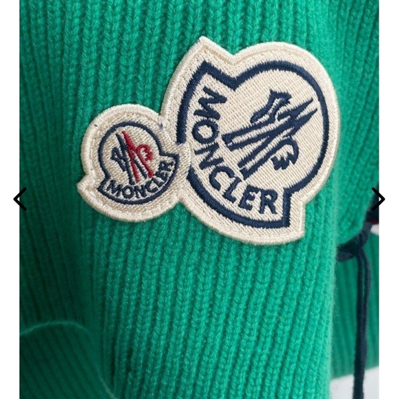 Moncler Wool Double Logo Scarf - Picture 3 of 4